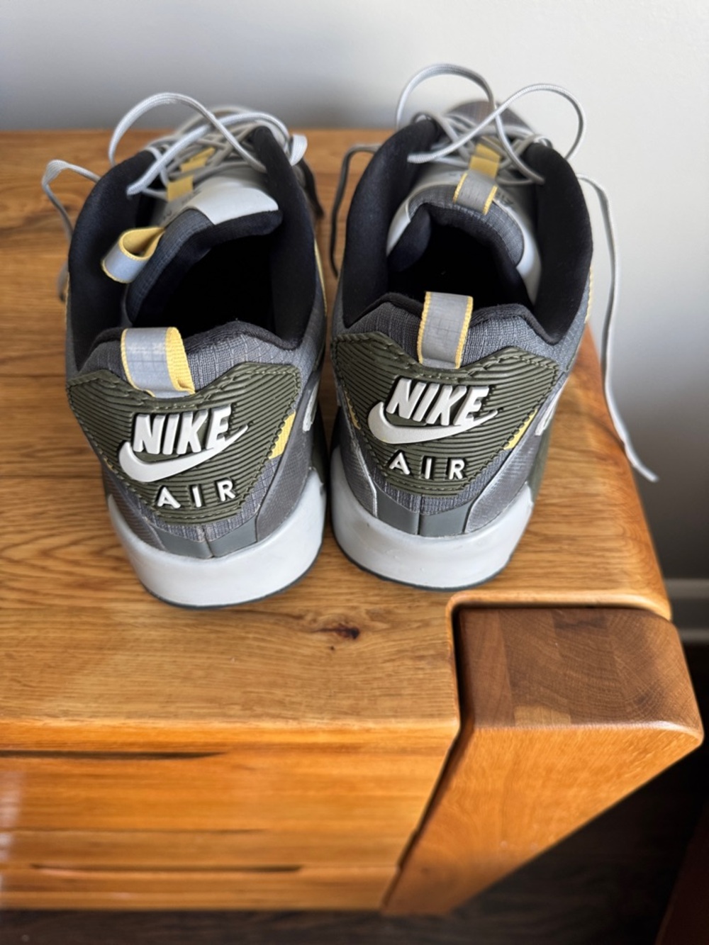 Nike Men's Sneakers - Gray, Olive & Yellow Accents - Picture 3 of 6